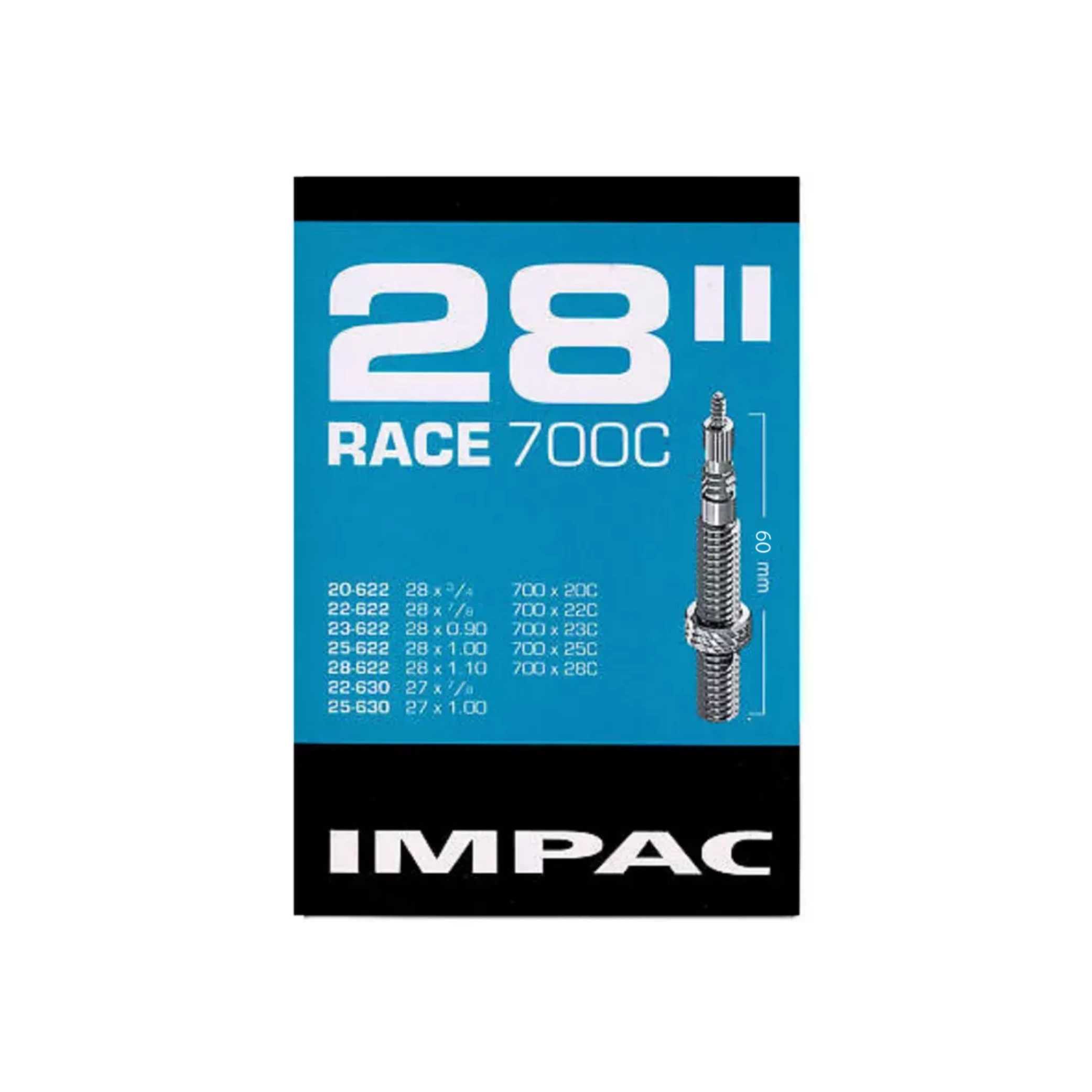 Impac Binnenband (by Schwalbe) SV28 Race, 28x1 ETRTO 20/28-622/630, Ventiel: Frans 60mm - AE-trading
