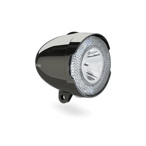 Axa 706 B Koplamp, 15lux, inclusief batterijen. tot 50 uur batterij levensduur (hangverpakking) dark chrome - AE-trading