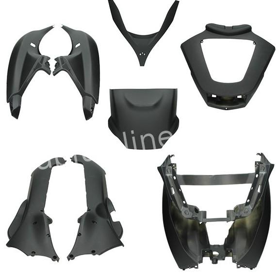 Plaatset Aplus Passend Op Piaggio Mp3 125/250/300/400/500 8 Delig Mat Zwart - AE-trading