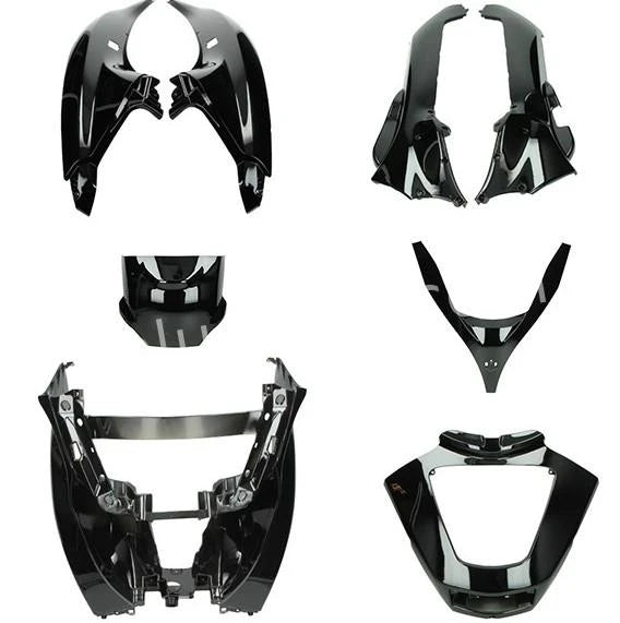 Plaatset Aplus Passend Op Piaggio Mp3 125/250/300/400/500 8 Delig Glans Zwart - AE-trading