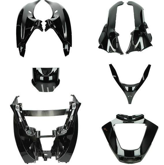 Plaatset Aplus Passend Op Piaggio Mp3 125/250/300/400/500 8 Delig Glans Zwart - AE-trading