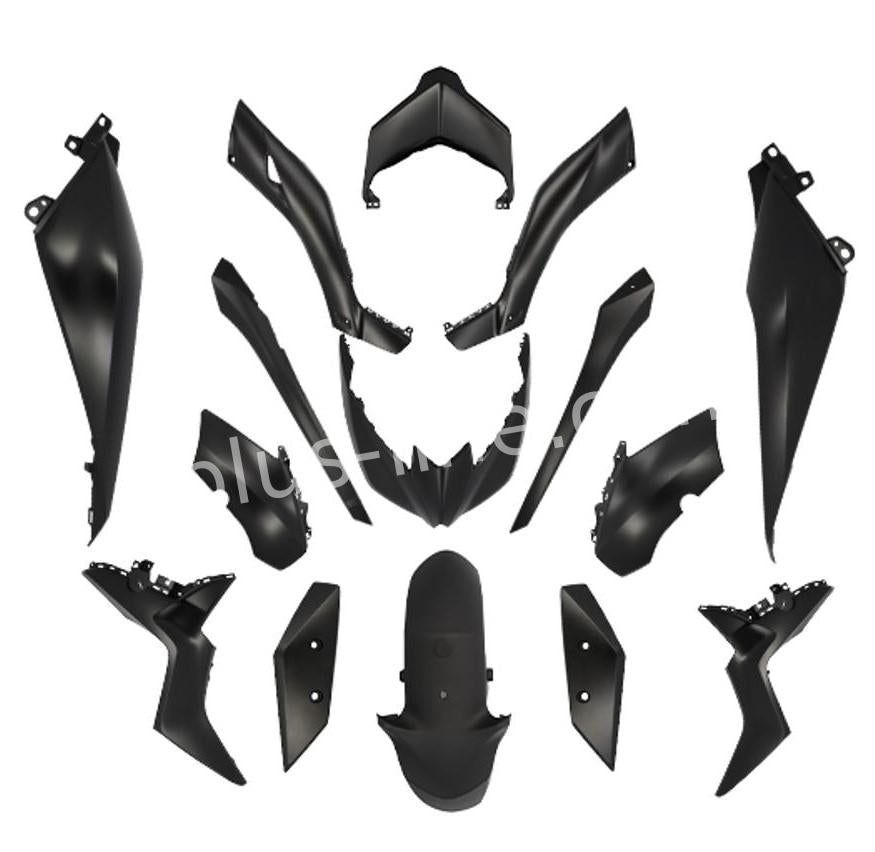 Plaatset Aplus Passend Op Yamaha Xmax 125/300 (2018 2020) 15 Delig Mat Zwart - AE-trading