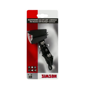 Simson LED koplamp voor Naafdynamo "Luminous",auto on/off ,30 LUX - AE-trading