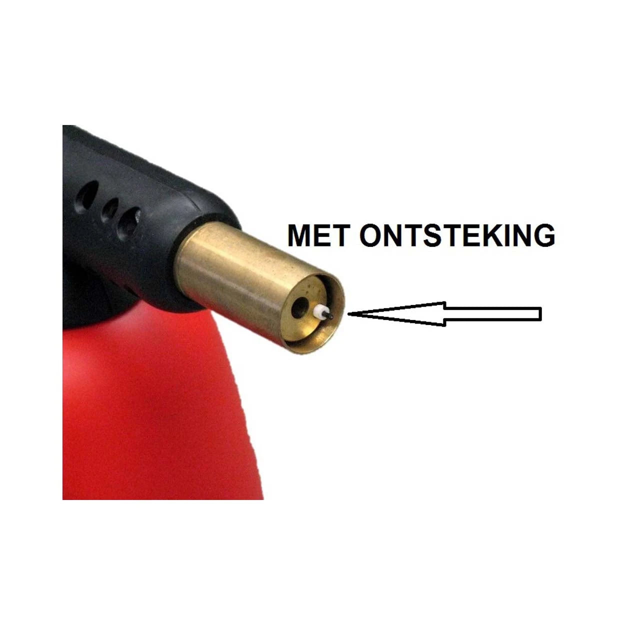 Höfftech Soldeer gasbrander turbo met piezo ontsteking (excl. gasfles) Passende gasfles art 2500 - AE-trading