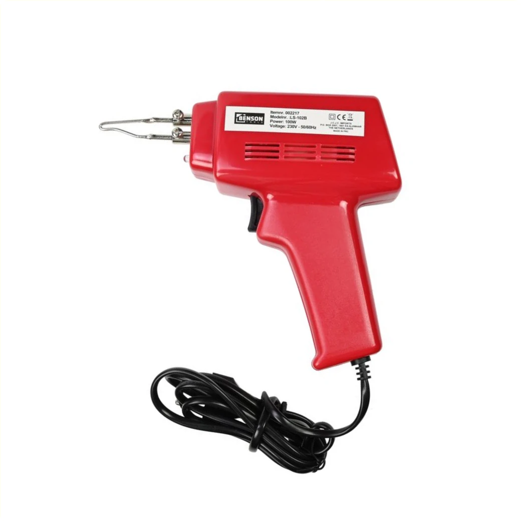 Benson soldeerpistool, 100W, incl. 3 verwisselbare dubbele soldeerstiften. met lampje - AE-trading