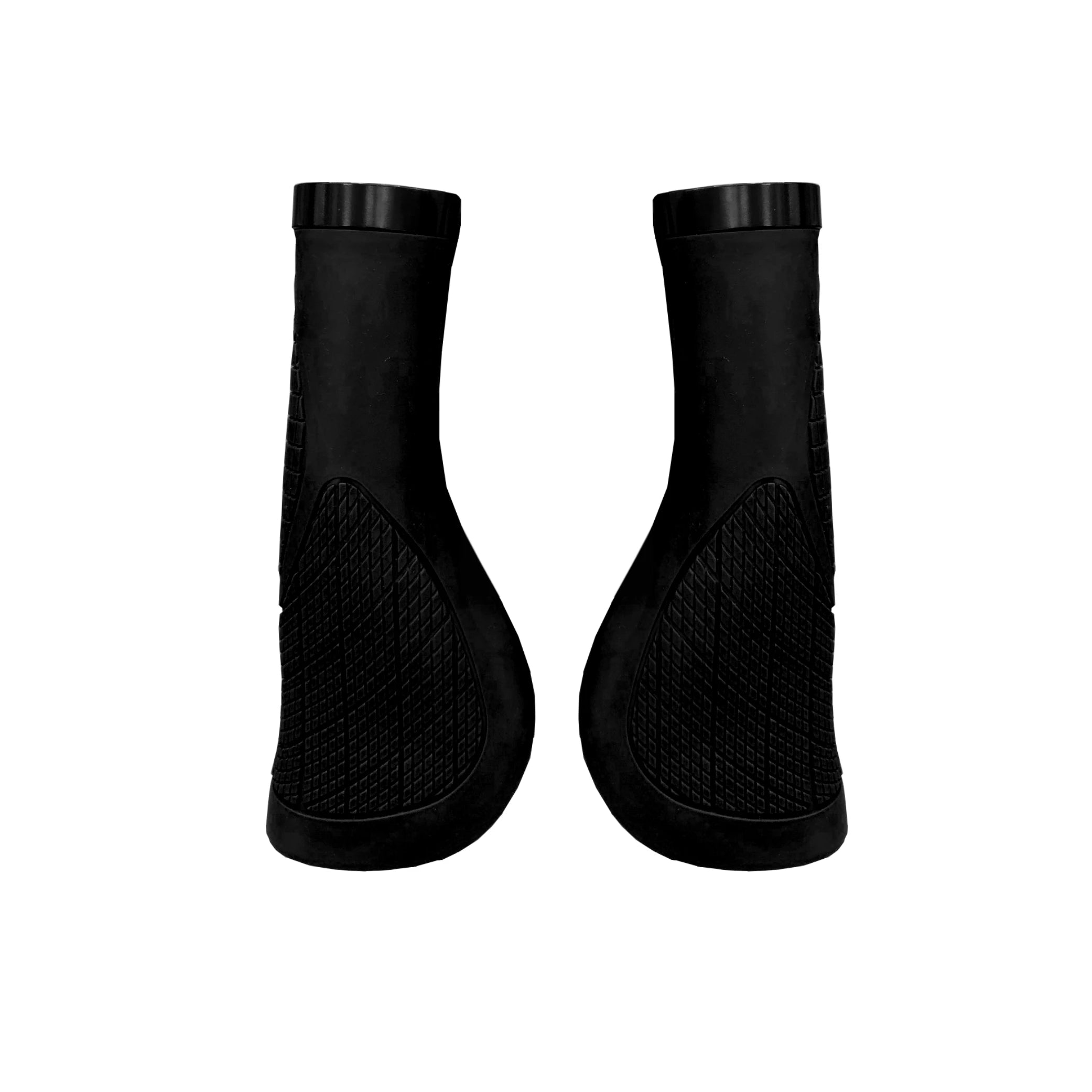 FALKX Black Sheep handvatten zwart per set. Lengte 140/140mm, PVC/rubber, zwart met aan één zijde een klembout (Werkplaatsverpakking) - AE-trading
