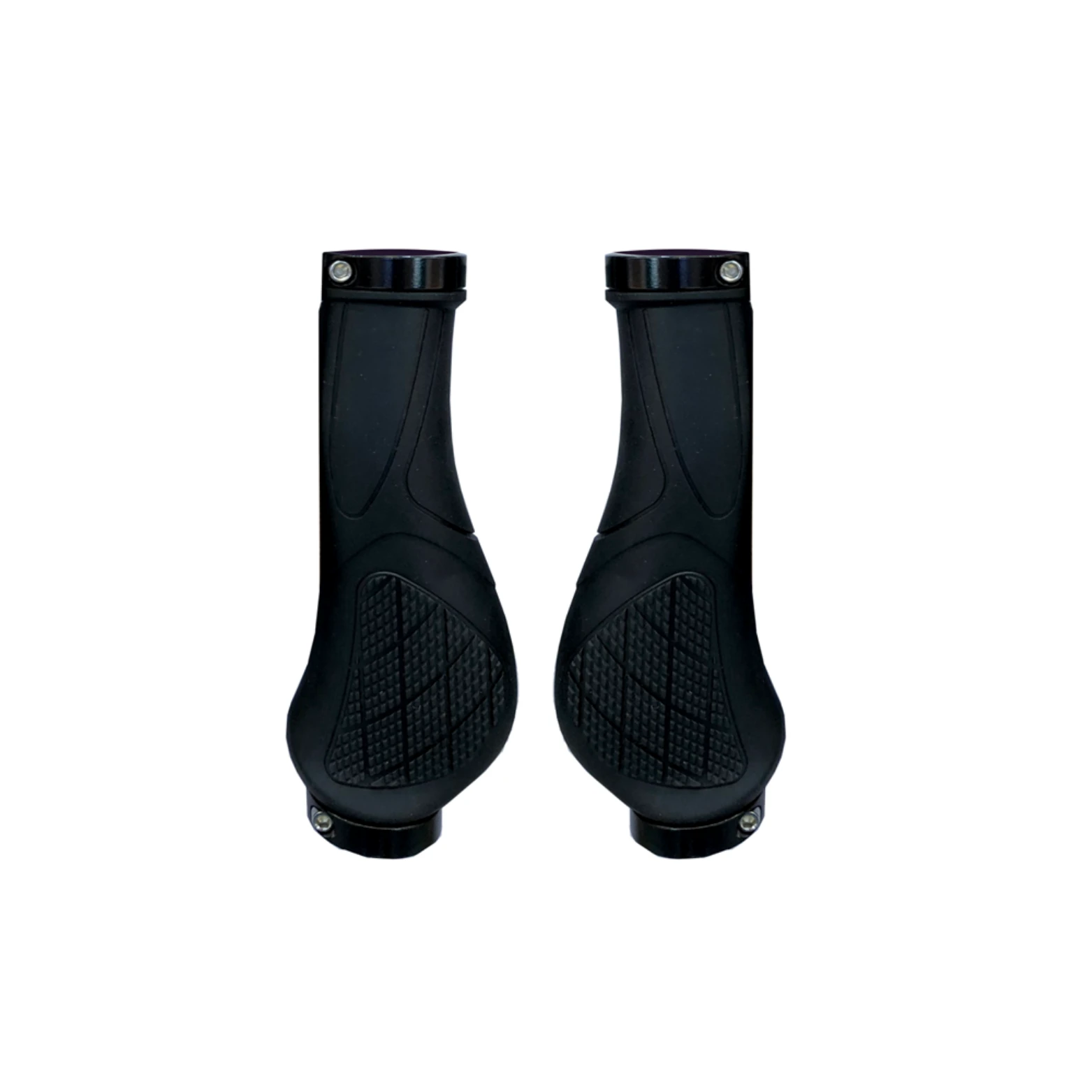 FALKX Ergo handvatten ergonomisch, per set. Lengte 140/140mm, PVC/rubber, zwart met aan twee zijden een klembout (Werkplaatsverpakking) - AE-trading