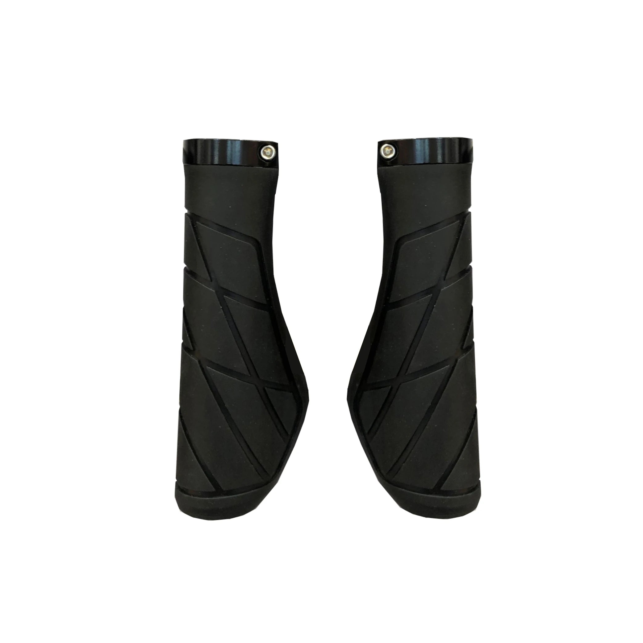 FALKX Crips handvatten ergonomisch, per set. Lengte 140/140mm, PVC/rubber, zwart met aan één zijde een klembout (Werkplaatsverpakking) - AE-trading