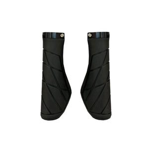 FALKX Crips handvatten ergonomisch, per set. Lengte 140/140mm, PVC/rubber, zwart met aan één zijde een klembout (Werkplaatsverpakking) - AE-trading