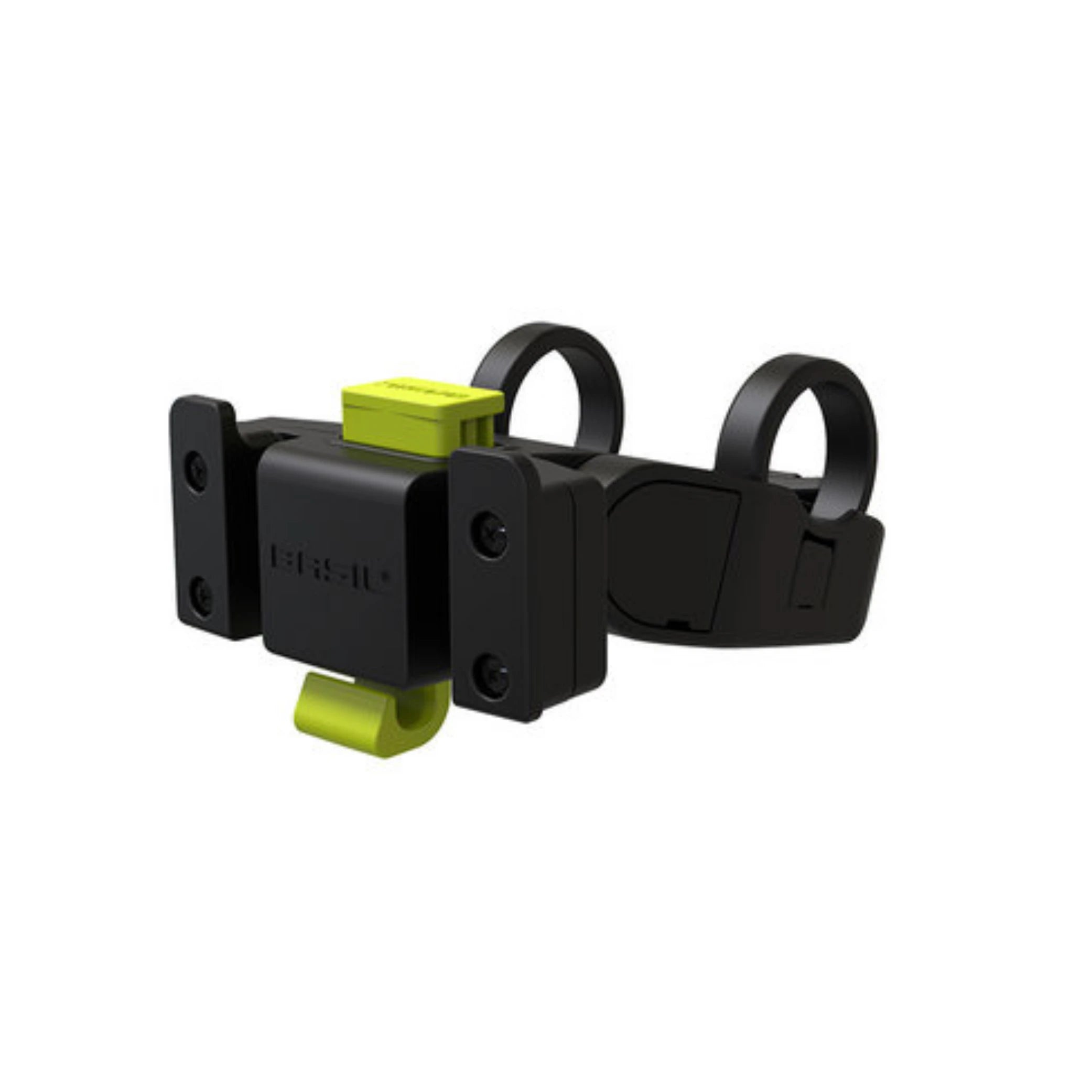 BASIL KF HANDLEBAR HOLDER, stuurbochthouder, geschikt voor KF platen, kunststof, snelle montage, stuurbochten Ø22 - 31,8mm, instelbare hoek, zeer stabiel ivm extra borging, ook icm Ebikesdisplays (o.a. BOSCH -system), zwart - AE-trading