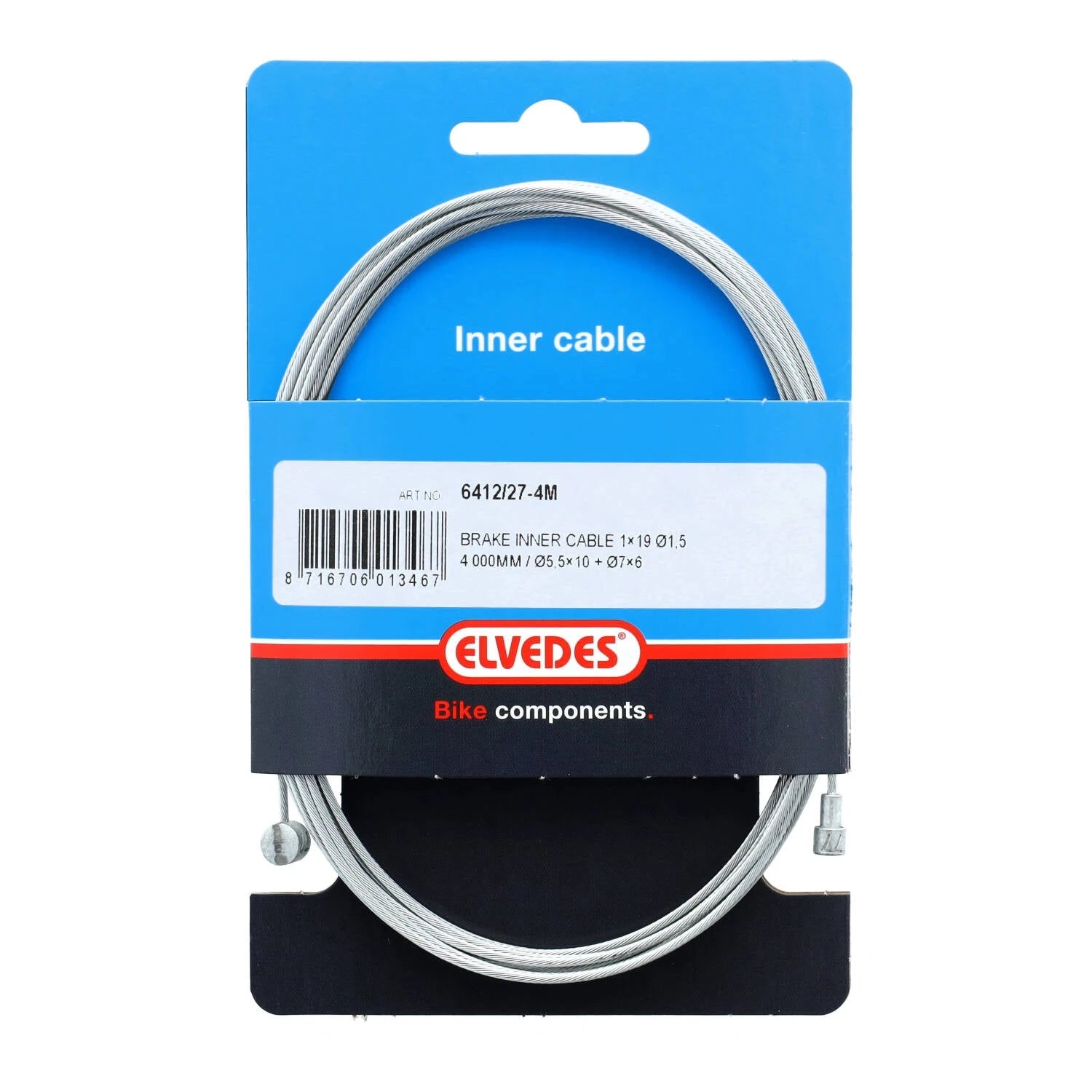 Elvedes rem binnenkabel 2 nippels ton 7x6 peer 5.5x10 - AE-trading