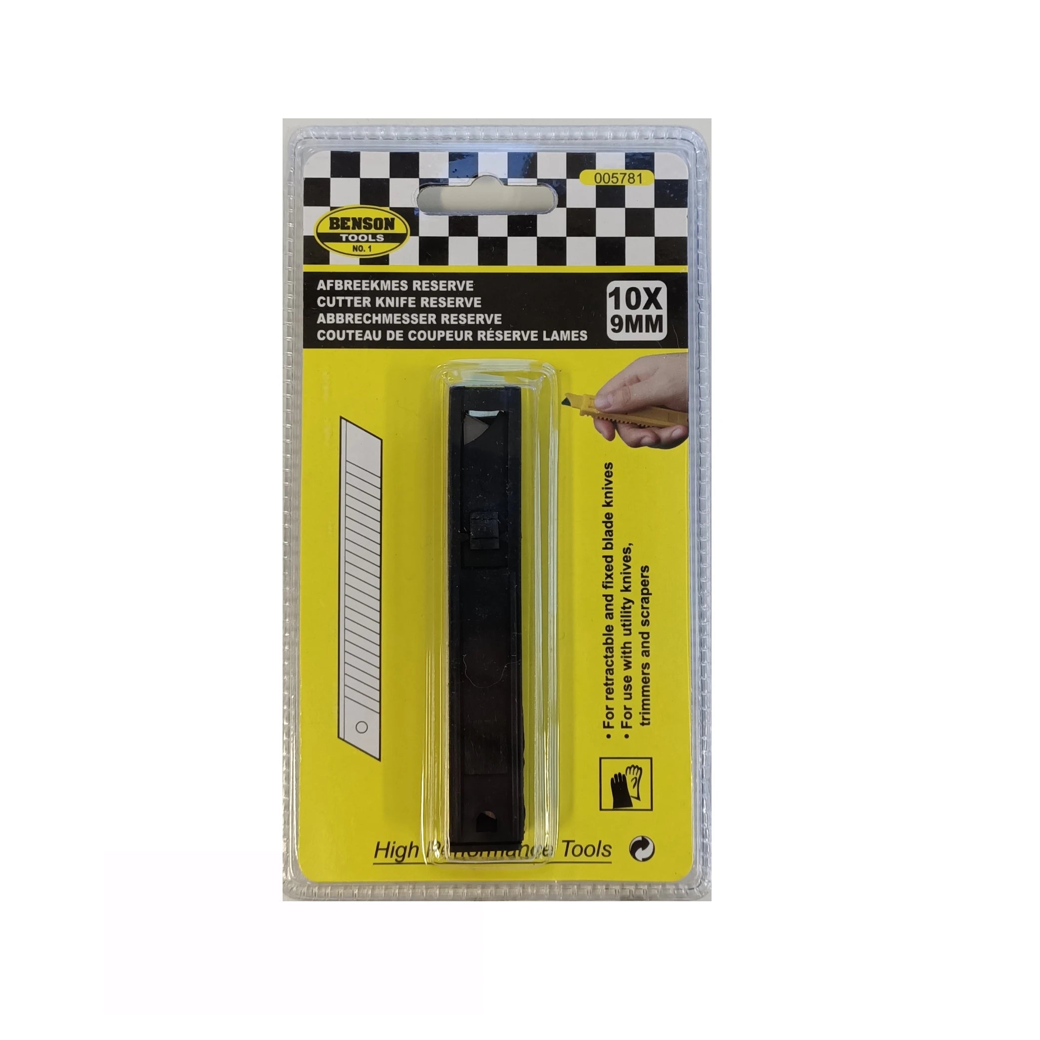 Benson afbreekmes 9mm navul verpakking 10 stuks - AE-trading