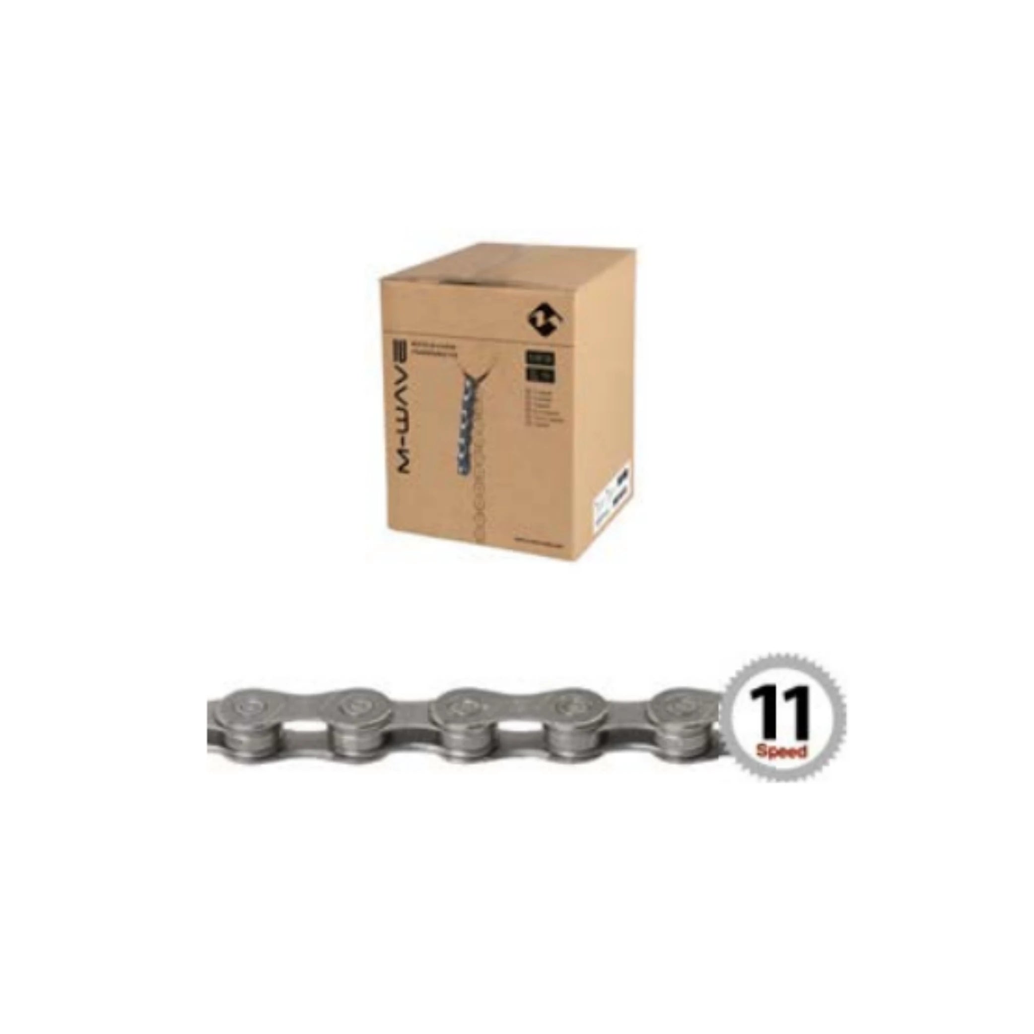 M-Wave ketting 11 speed 1/2x11/128, grijs. 15m op rol, incl 10 verbindingsschakels - AE-trading