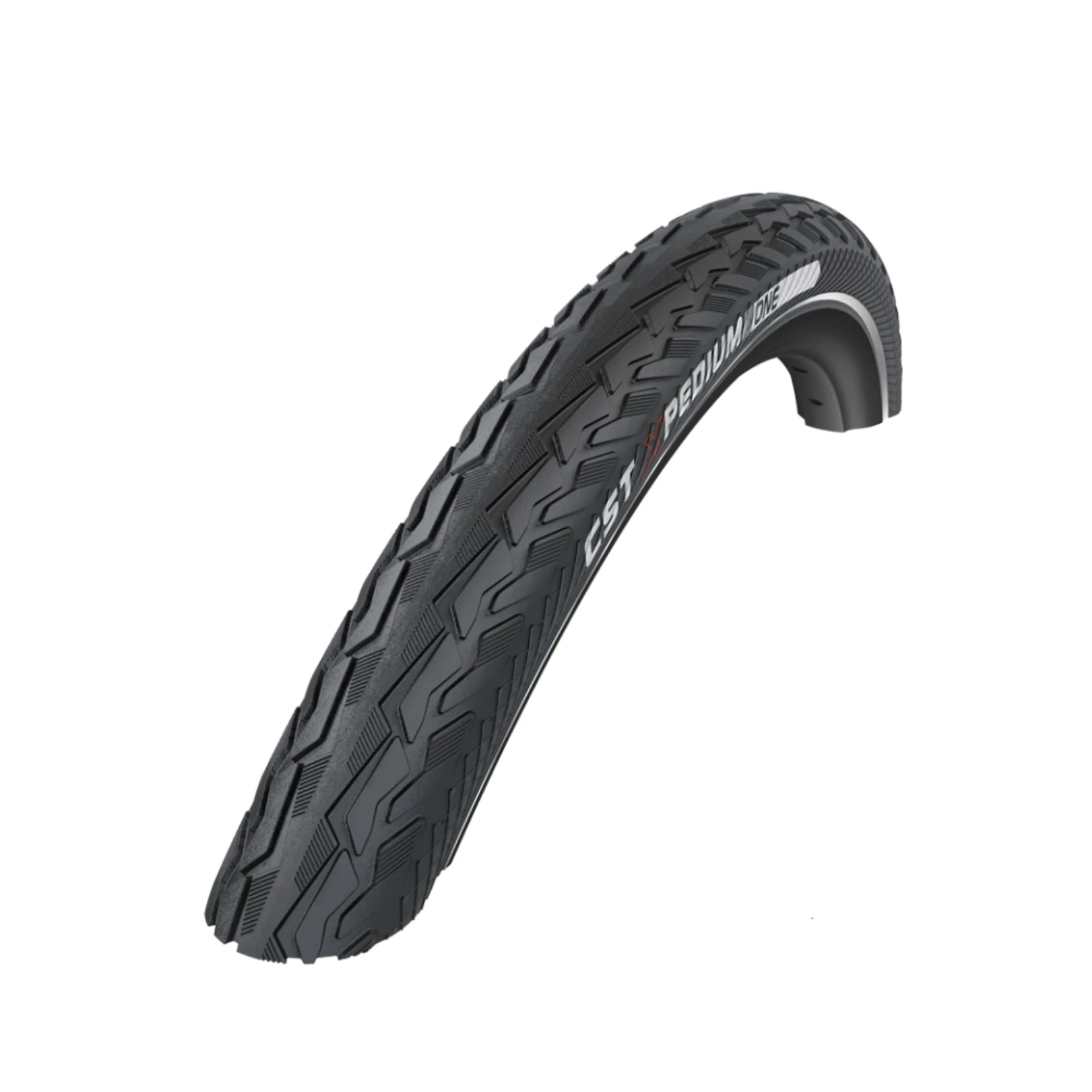 Buitenband: CST Xpedium One (1mm anti-lek) Kleur: Zwart met zijreflectie Maat: 28x1 1/4, ETRTO 32--622 - AE-trading