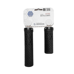 Herrmans handvatten DD40 luna, zwart, 2 lock ringen. lengte: 130/90mm - AE-trading