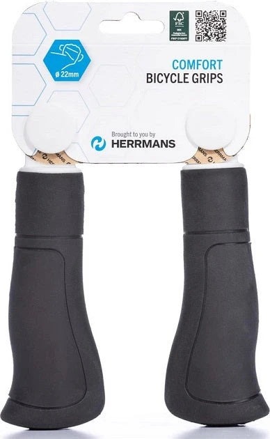 Herrmans handvatten Card-D Grip Ergo. Lengte: 120/120mm zwart - AE-trading