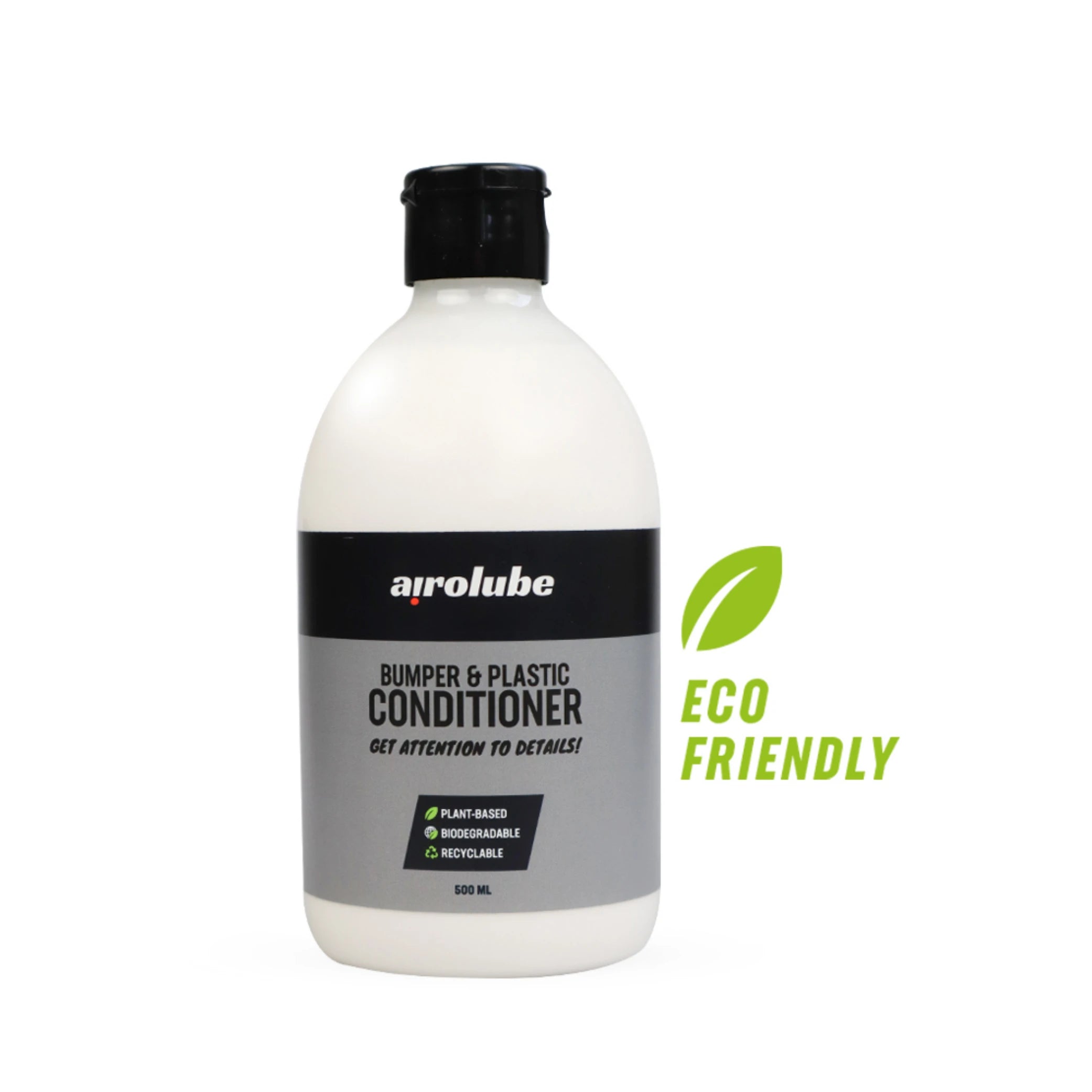 Airolube Bumper & Plastic Conditioner 500ml is een plant-based formule voor het opwaarderen van verweerde plastic ondergronden. De unieke wax-formule werkt bijzonder effectief tegen dofheid en verdroging van het plastic. Airolube Bumper & Plastic Condi... - AE-trading