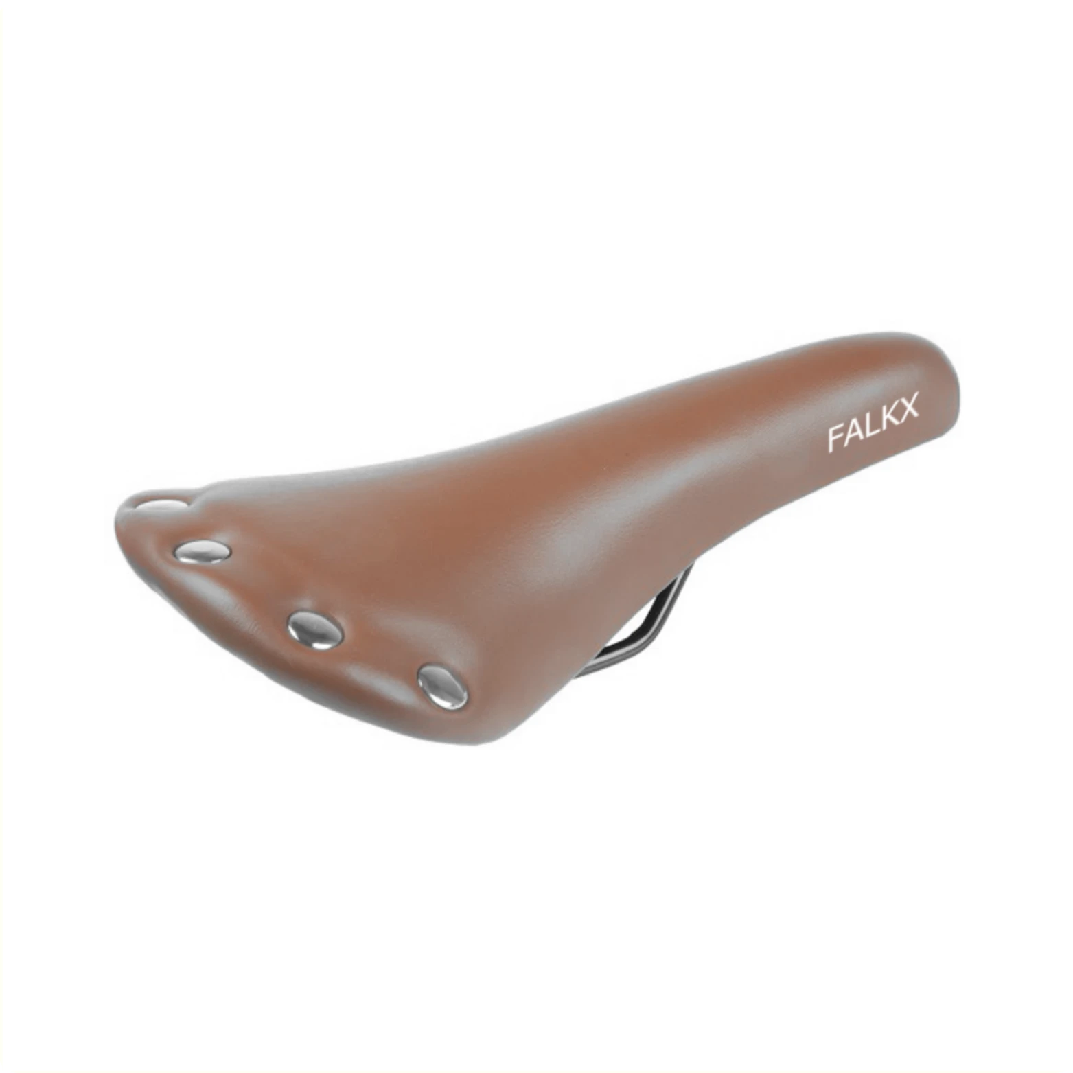 FALKX Zadel bruin. imitatieleer. 275 x 140 mm, (werkplaatsverpakking) incl zadelstrop - AE-trading