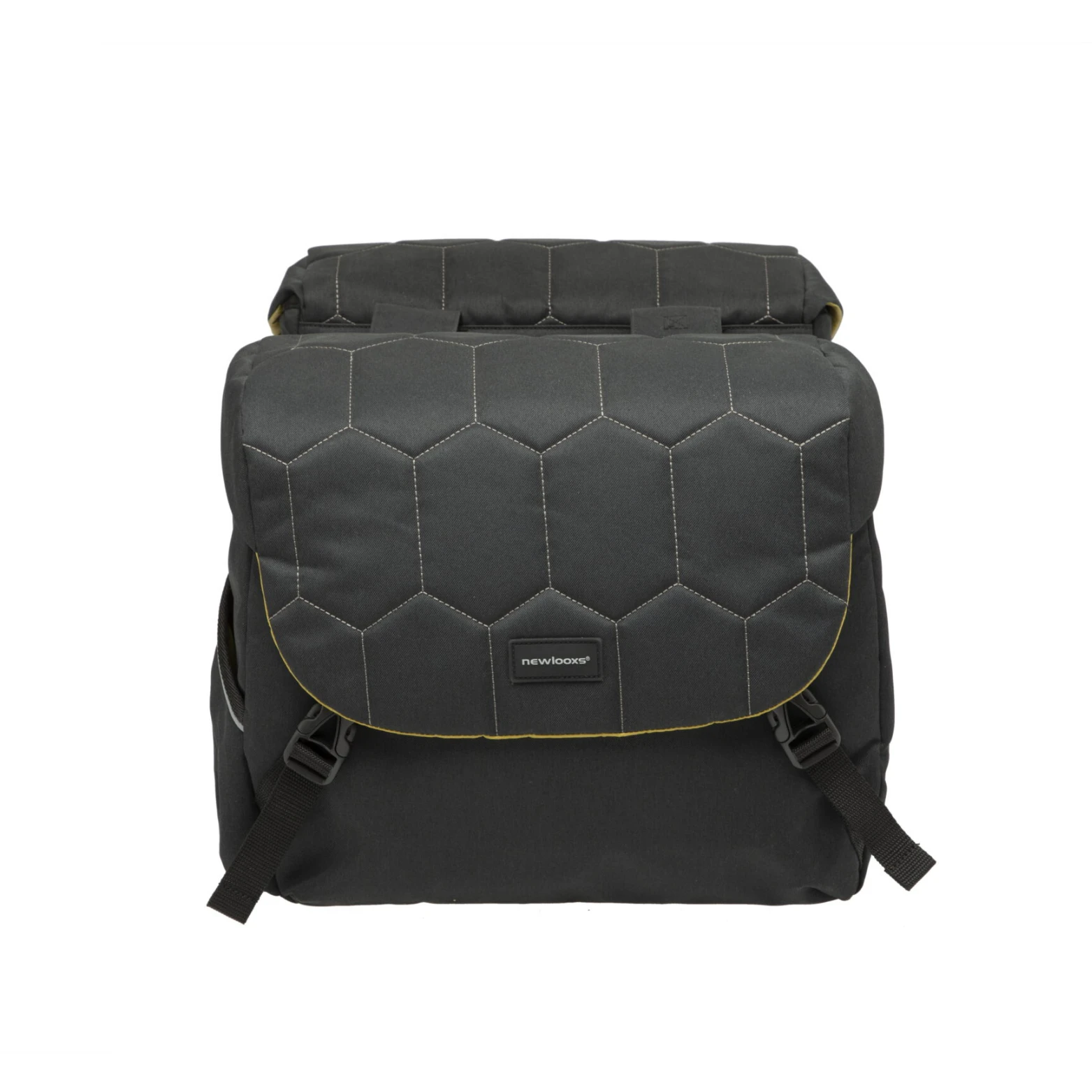 New Looxs Mondi Joy double, Dubbelle tas. Afmeting: (2x) 37x32x16 ) totaal inhoud: 38L, kleur: Quilted black - AE-trading