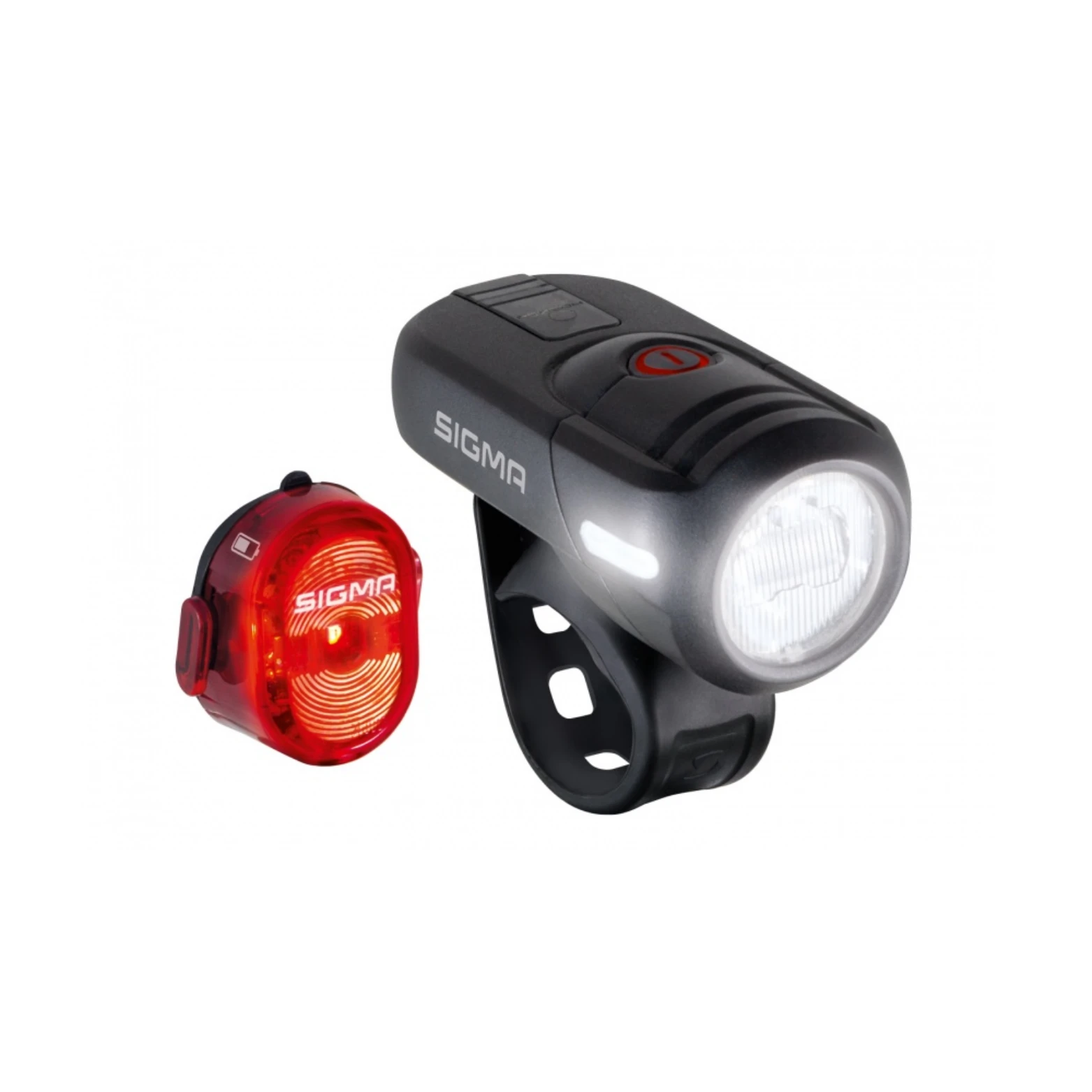 Sigma AURA 45 USB K-Set koplamp LED 45 Lux - incl. geint. Li-ion accu / USB oplaadfunctie + NUGGET II + Micro-USB kabel - AE-trading