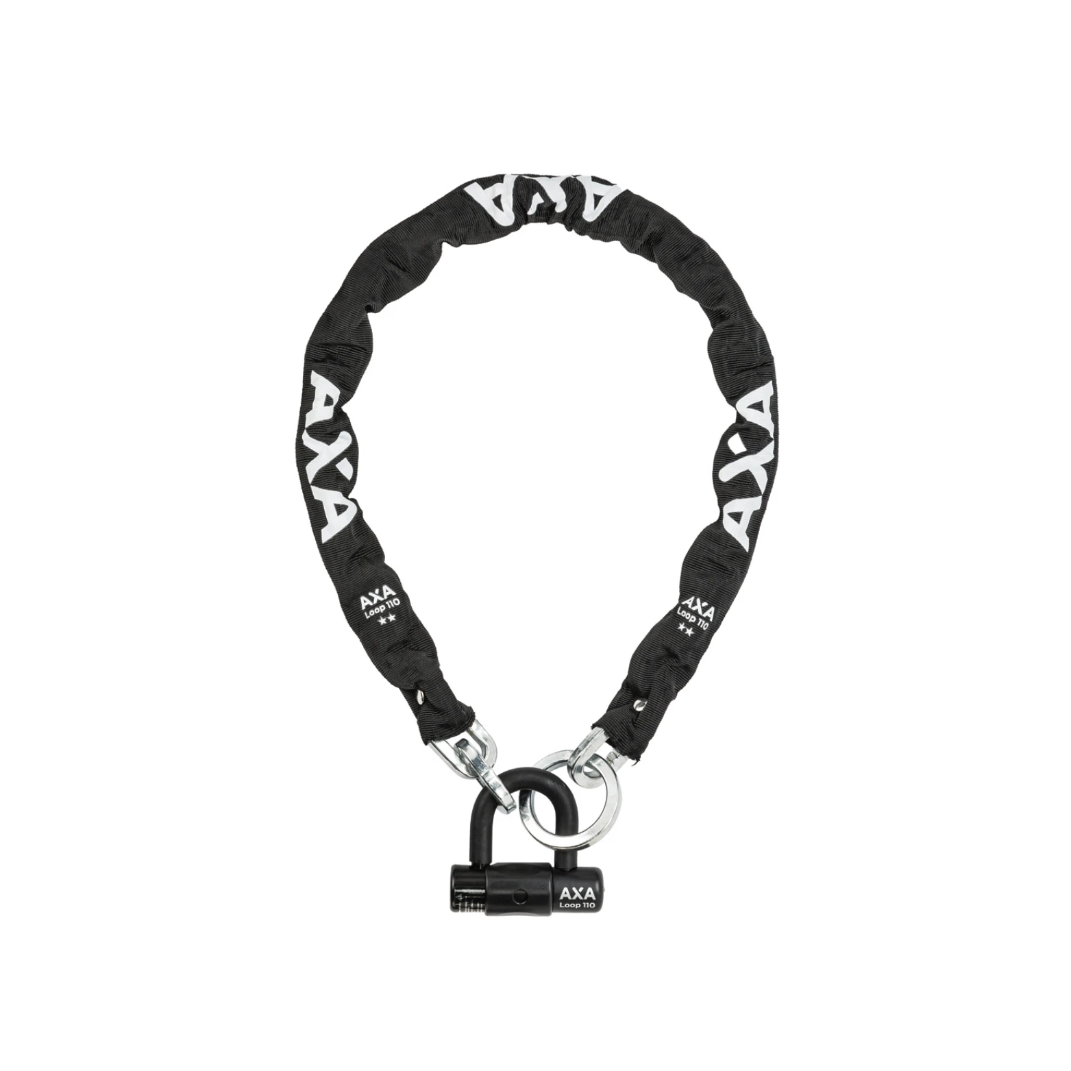 Axa Kettingslot Loop 110 ART** 110cm/9,5mm met los hangslot. Beveiligingsniveau 15 - AE-trading