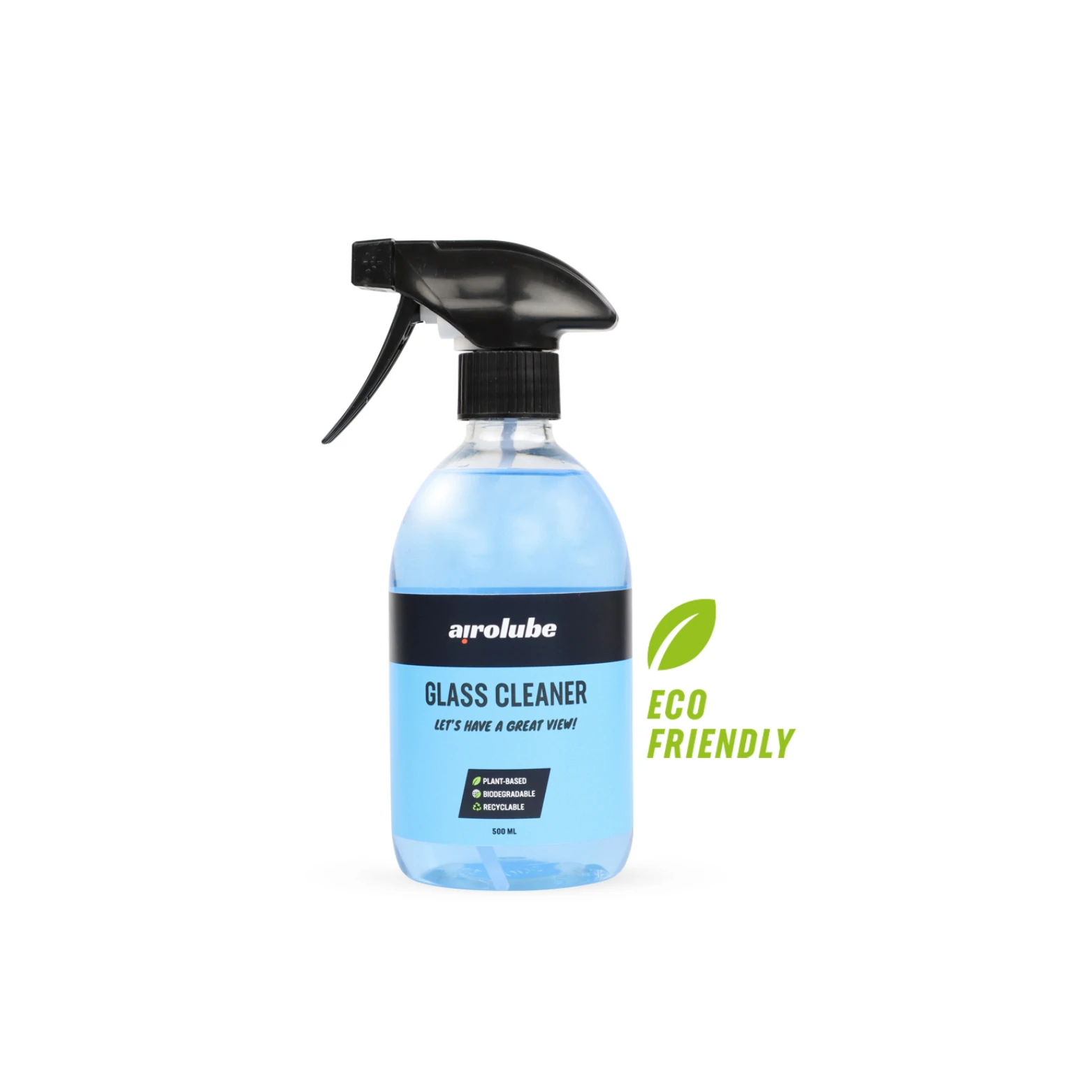 Airolube Glass Cleaner 500ml is een plant-based reiniger voor de binnenzijde van autoruiten. - AE-trading