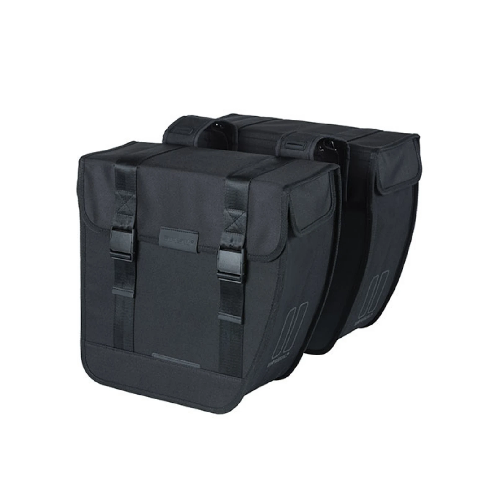 Basil Tour XL dubbele fietstas, 35L, zwart (34x14x36), waterafstotend 600D polyester. Universal Bridge (geschikt voor Basil DBS, MIK, RT platen (apart verkrijgbaar) - AE-trading