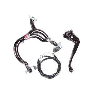 Alhonga sidepull rem set, achter zwart (hangverpakking). - AE-trading