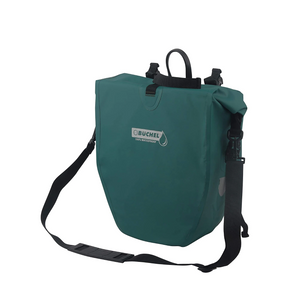 Büchel enkele tas,100% waterdicht. Waterdichte rits. afmetingen: 56,5 x 30 x 15 cm. Volume: 25,4L incl. Haaksysteem voor aan de bagagedrager. kleur aqua - AE-trading