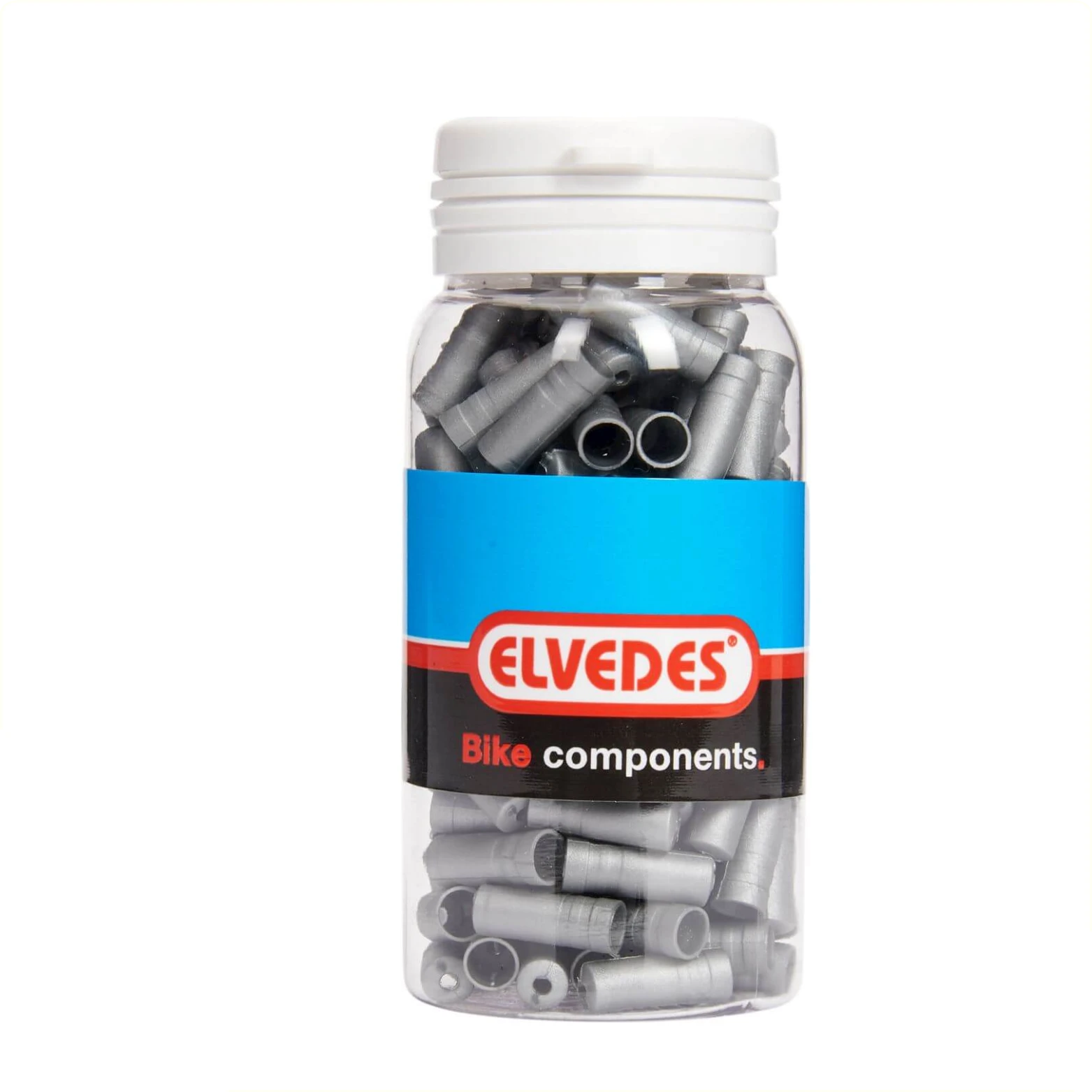 Elvedes PVC 5mm kabeleinddopjes, zilver 150 stuks in pot - AE-trading