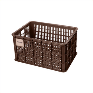 Basil krat L gerecycled kunststof, klein formaat, incl. kratclicker, geschikt voor MIK, Racktime, IRack, MonkeyLoad en AtranVelo platen (apart verkrijgbaar), excl. bev .materiaal, max. gewicht afhankelijk van max. toelaatbaar gew. drager, bruin 40L 49x... - AE-trading