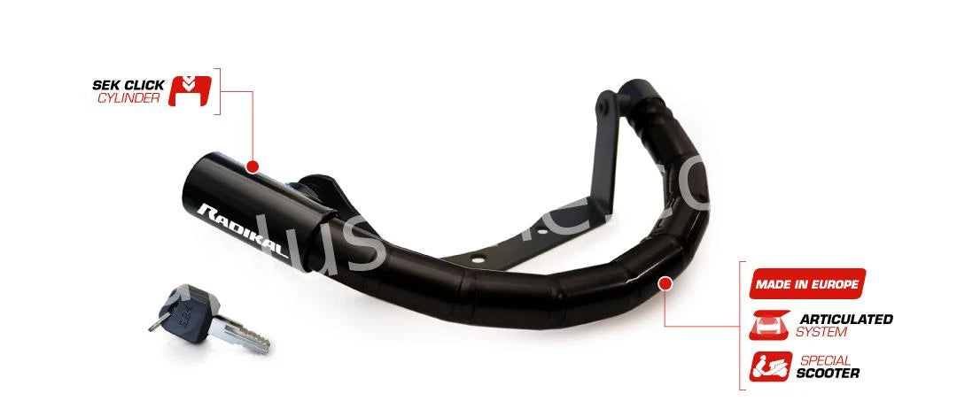 Anti Robos / Stuurslot Radikal Segway E110 S/E110 Se/E125 S/E150 S (Netto Prijs) - AE-trading