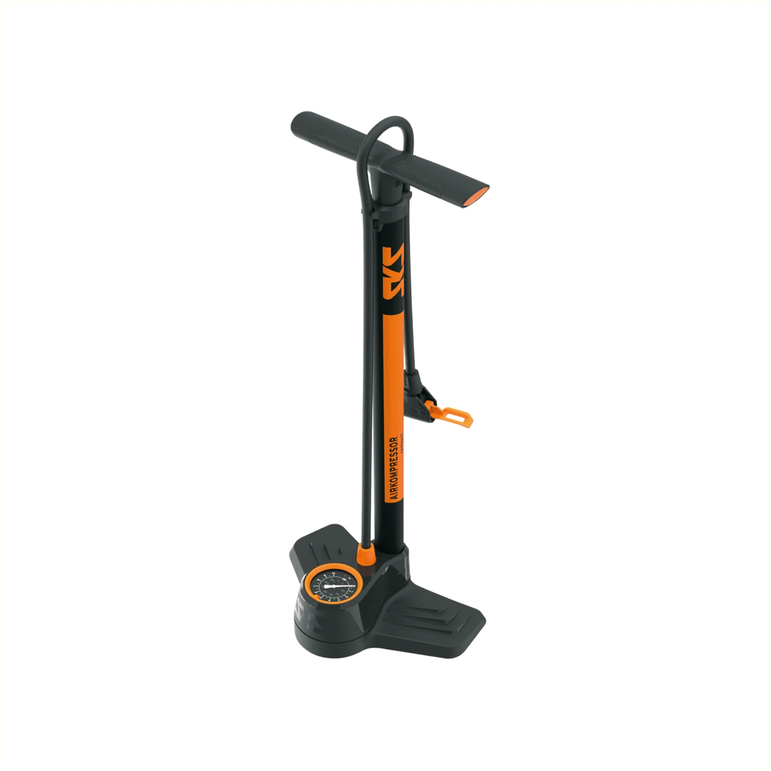 SKS Airkompressor compact 10 pomp. kunststof hogedruk pomp met manometer. geschikt voor alle ventielen. max 10 bar/144 PSI - AE-trading