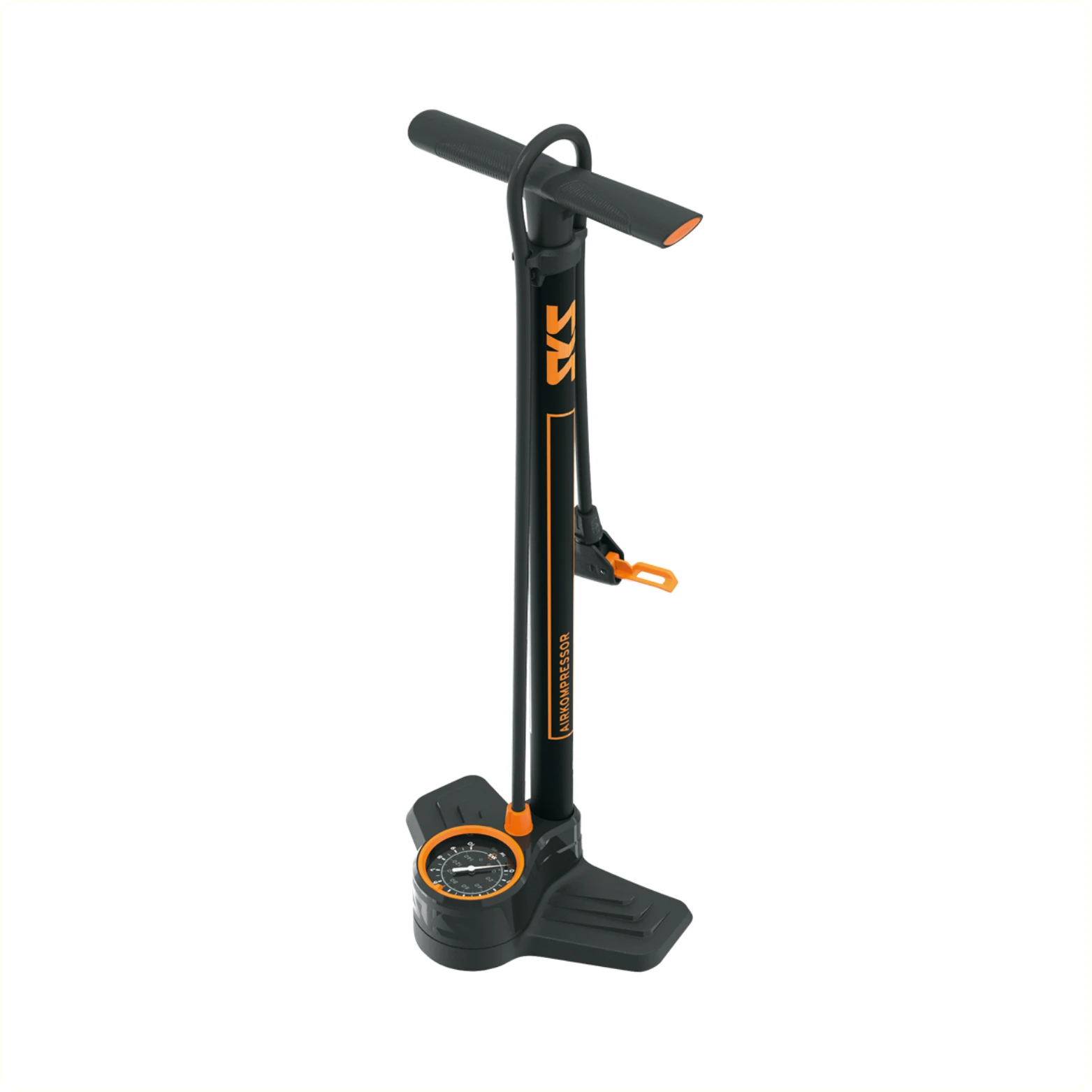 SKS Airkompressor 10.0 pomp. Hogedruk pomp met manometer. geschikt voor alle ventielen. max 10 bar/144 PSI. stalen pompbuis - AE-trading