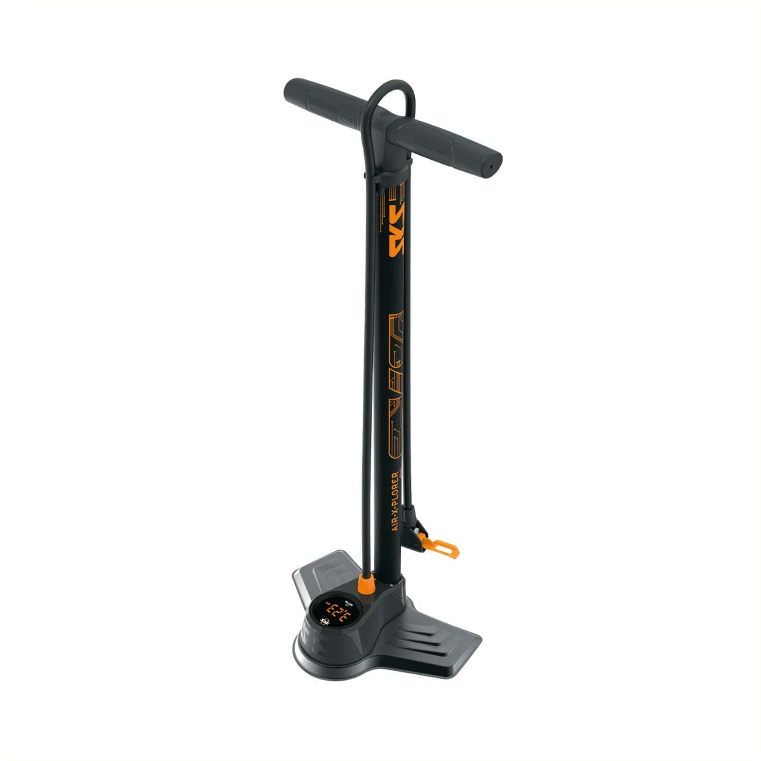 SKS Air-X-plorer Digi 10.0 pomp. Hogedruk pomp met digitale manometer. geschikt voor alle ventielen. max 10 bar/144 PSI. stalen pompbuis en voet - AE-trading