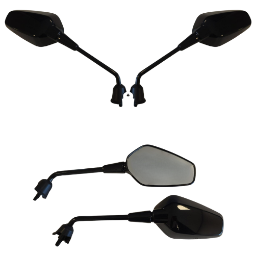 Spiegelset Aplus Sport Passend Op Vespa Sprint (M10) '24> Glans Zwart (Lang) - AE-trading