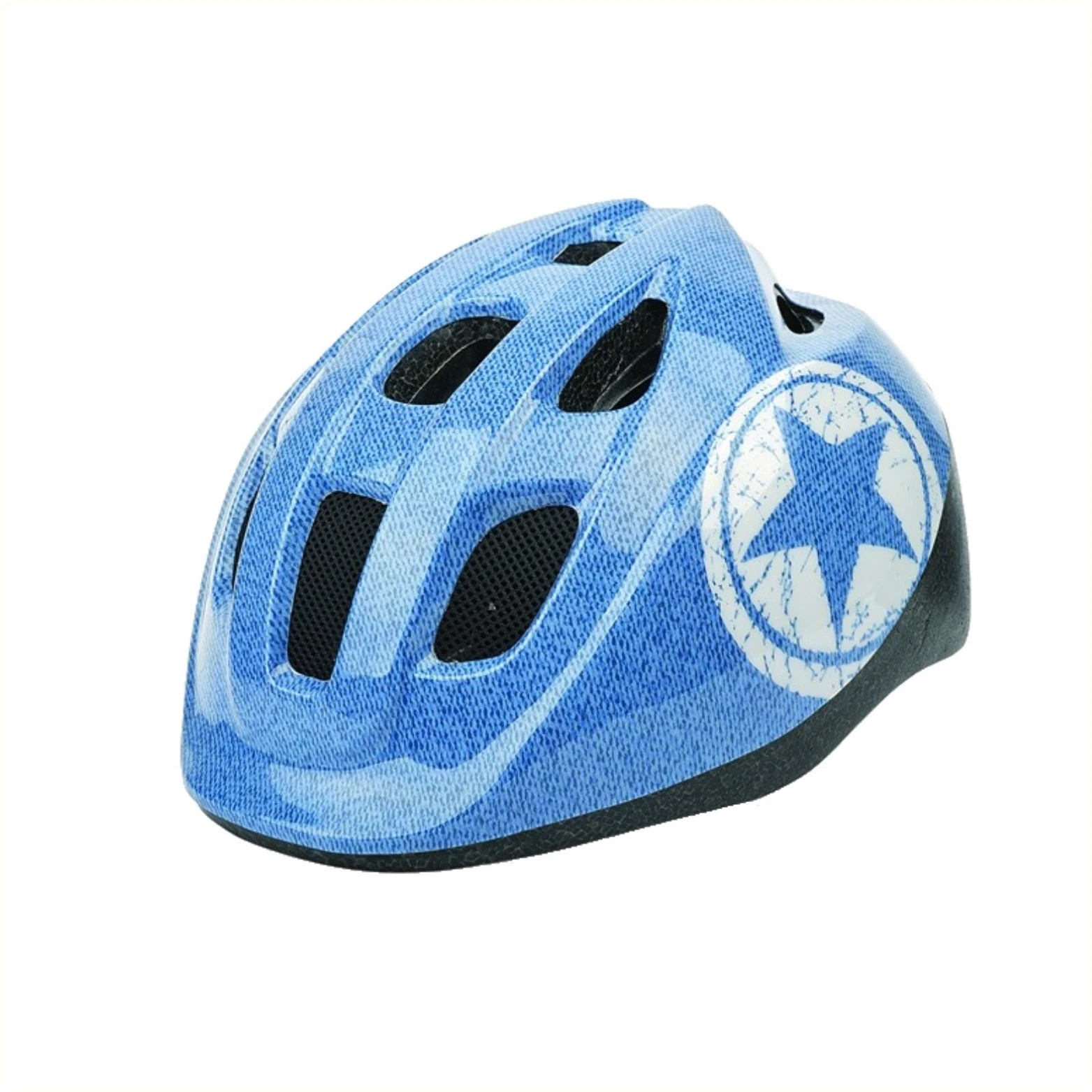 Polisport kinderhelm Jeans. maat: S (52/56 cm), kleur: blauw - AE-trading