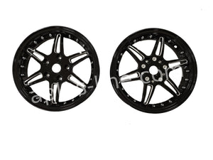 Velgen Set 12'' Aplus (Voor + Achter) Passend Op Vespa Gts Shiny Black Edition Sport - AE-trading