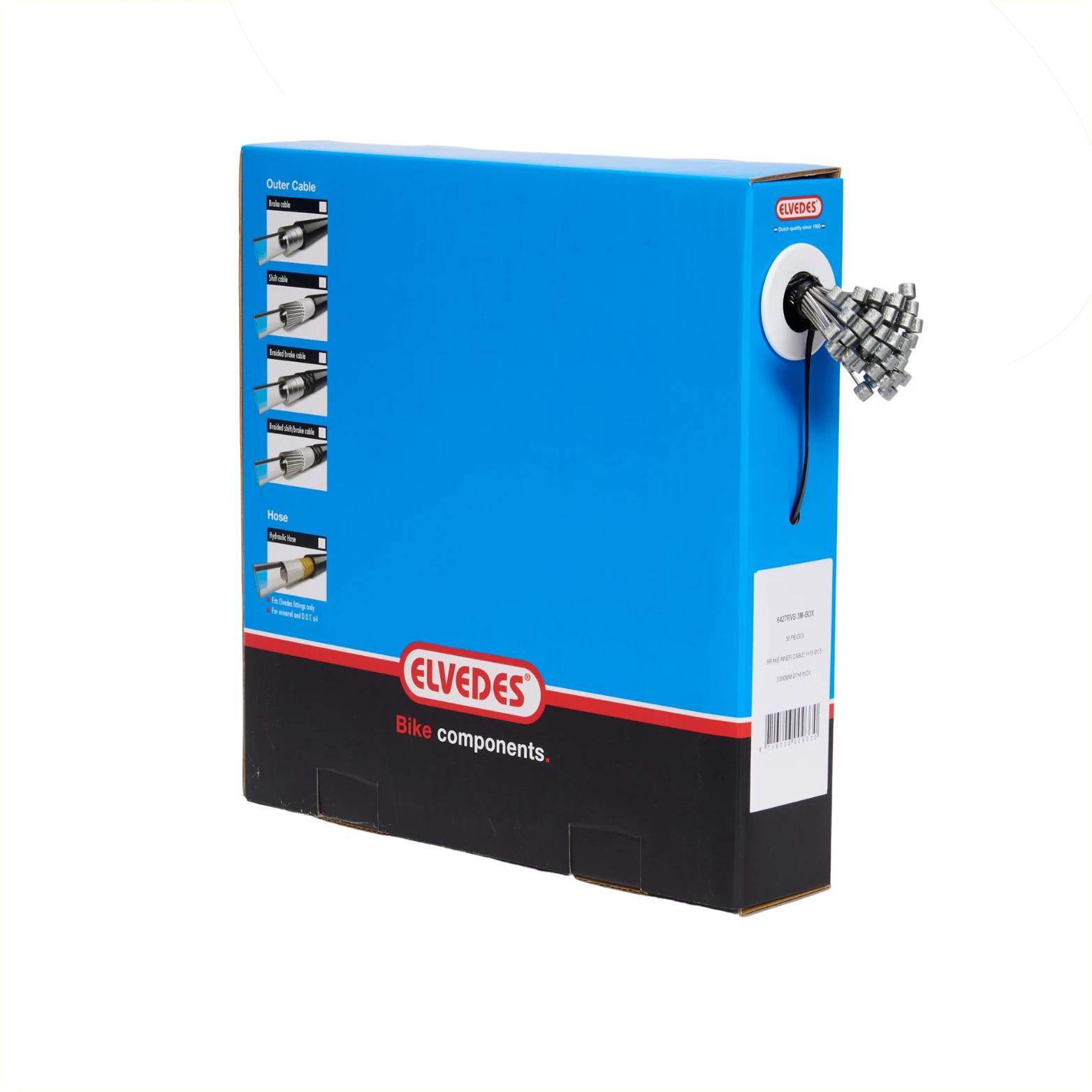 Elvedes Rem Binnenkabels 3.00M RVS, Per 50 stuks Specificaties: -Diameter: 1.5mm -T Nippel: 7mmx6mm - AE-trading