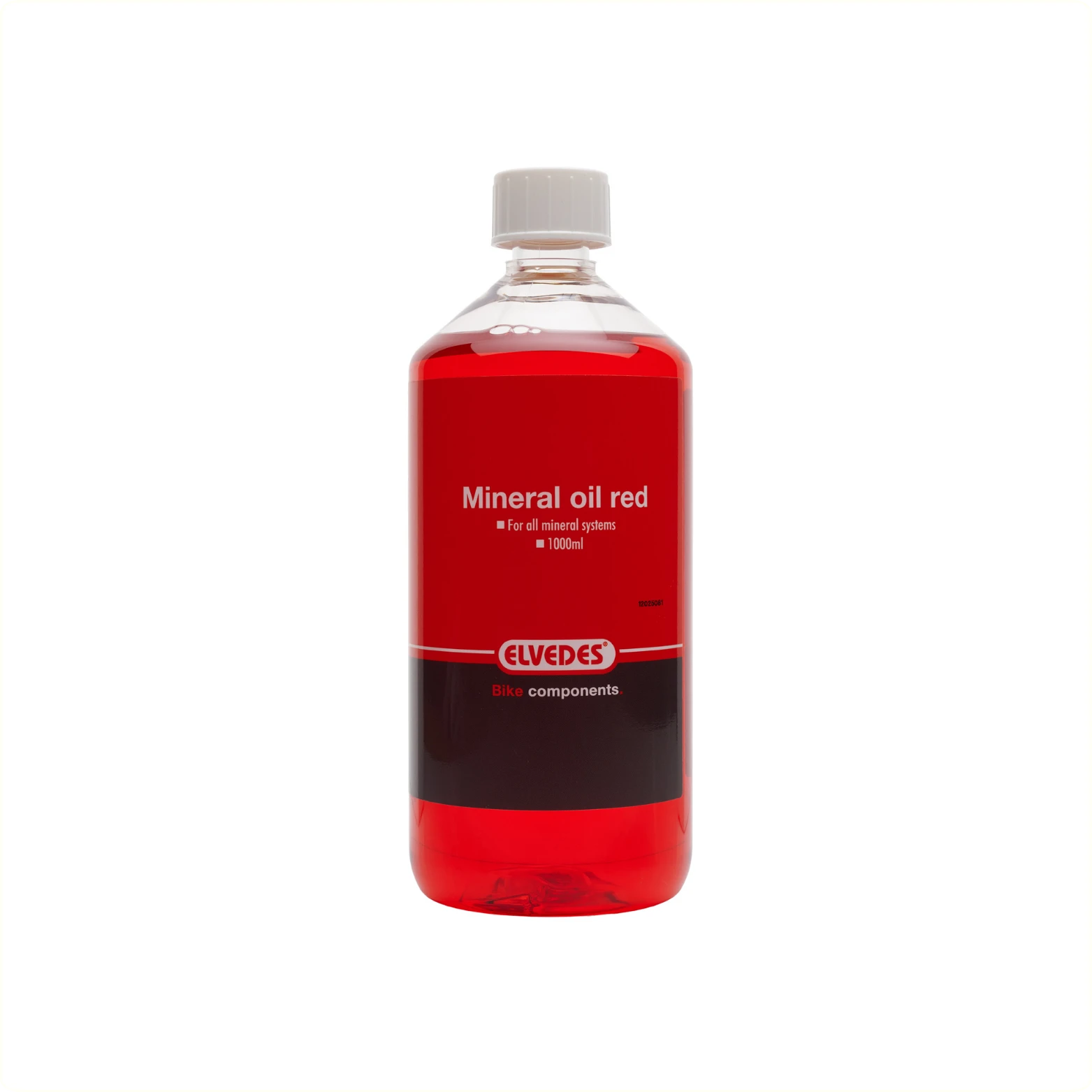 Elvedes minerale olie voor alle minerale remsystemen. Flacon 1000ml, kleur rood - AE-trading