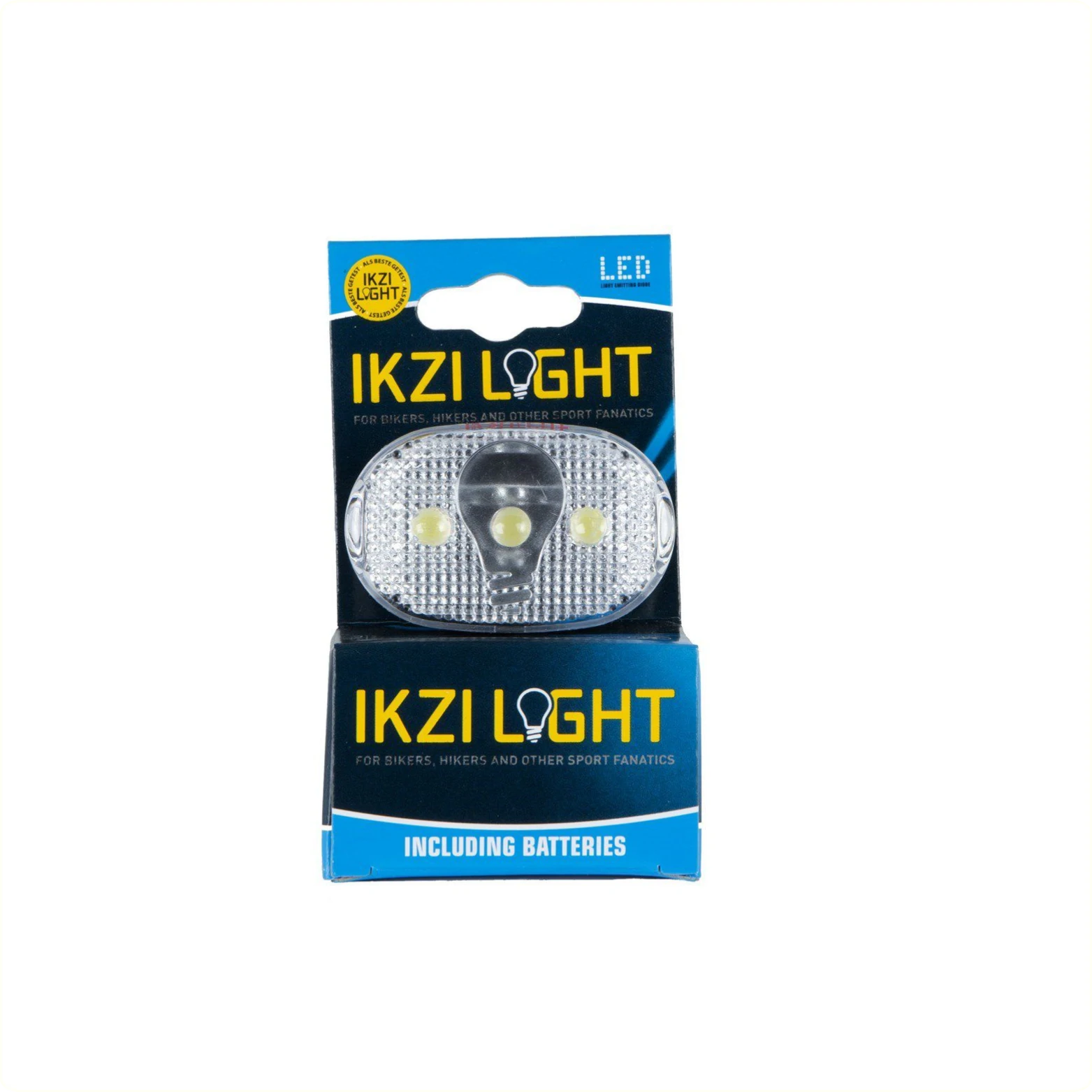 IkziLight koplamp, 3 leds, ovaal, wit (hangverpakking). - AE-trading