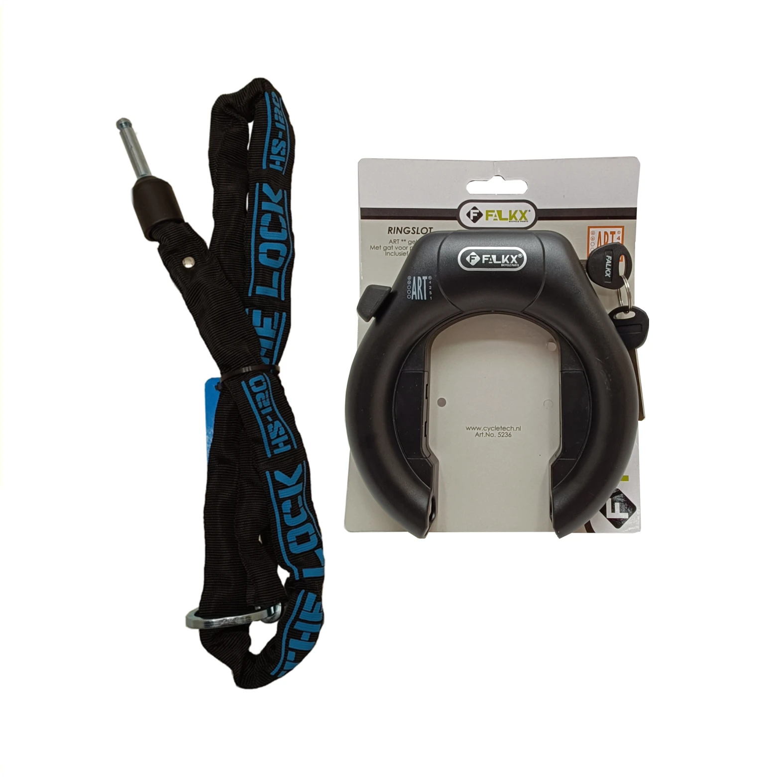 FALKX ART**, zwart en The lock insteekketting 120 cm. - AE-trading