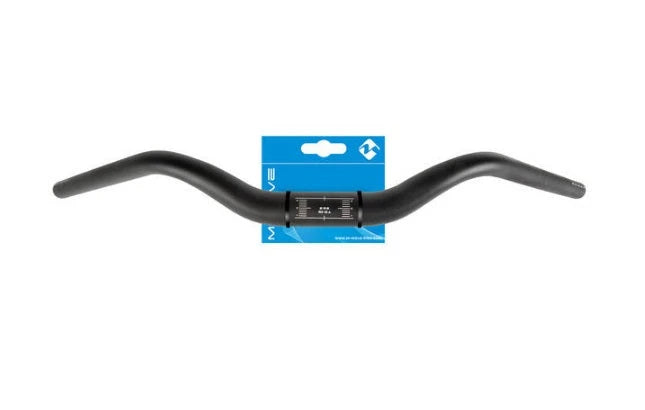 M-Wave Stuur Touring HB-c2.1, 640mm. zwart, voor stuurklem 31.8mm. backsweep 38gr, upsweep 36gr (hangverpakking) - AE-trading
