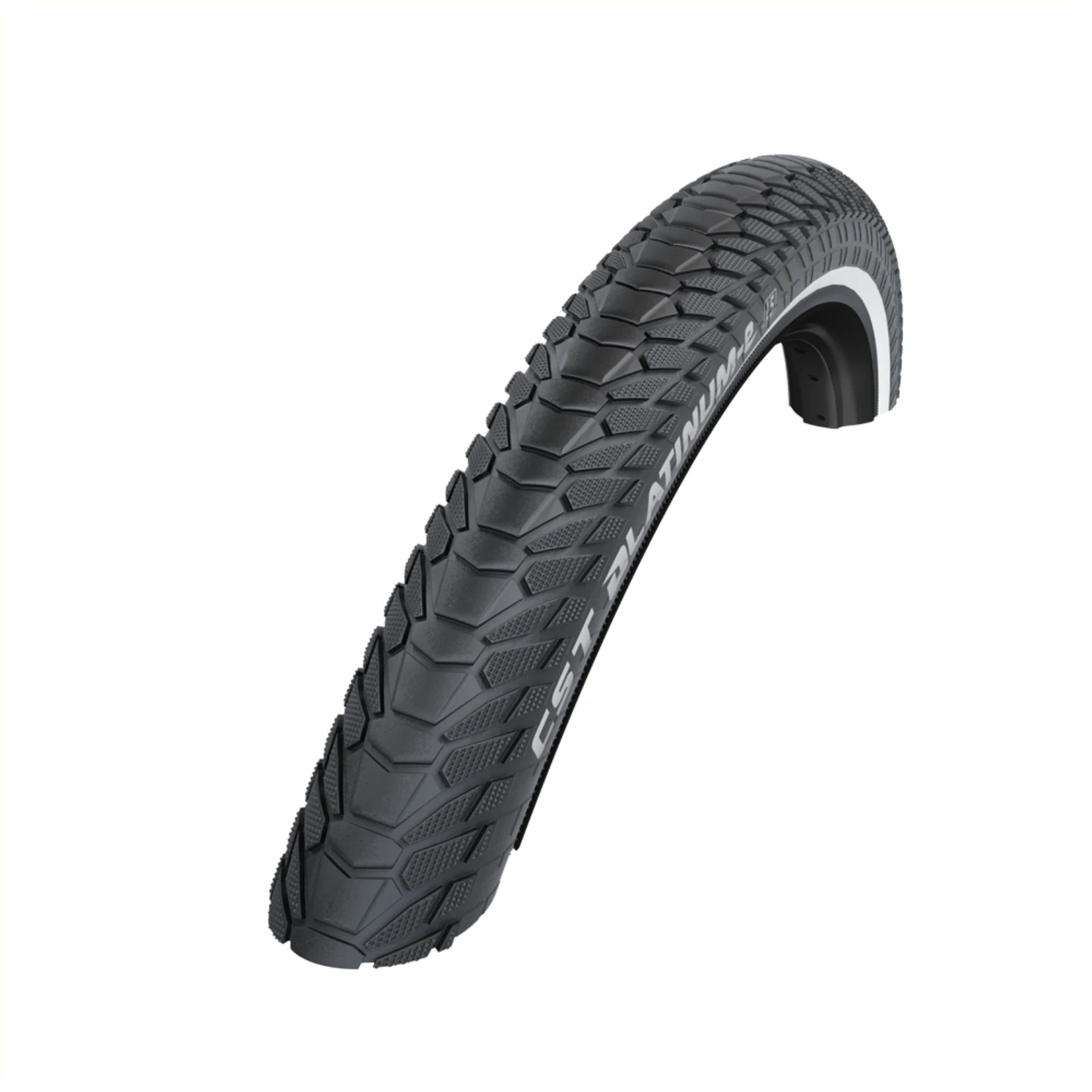 Buitenband: CST Platinum E (1mm anti-lek) Kleur: zwart met reflectie Maat: 28x2.15, ETRTO 55-622 - AE-trading