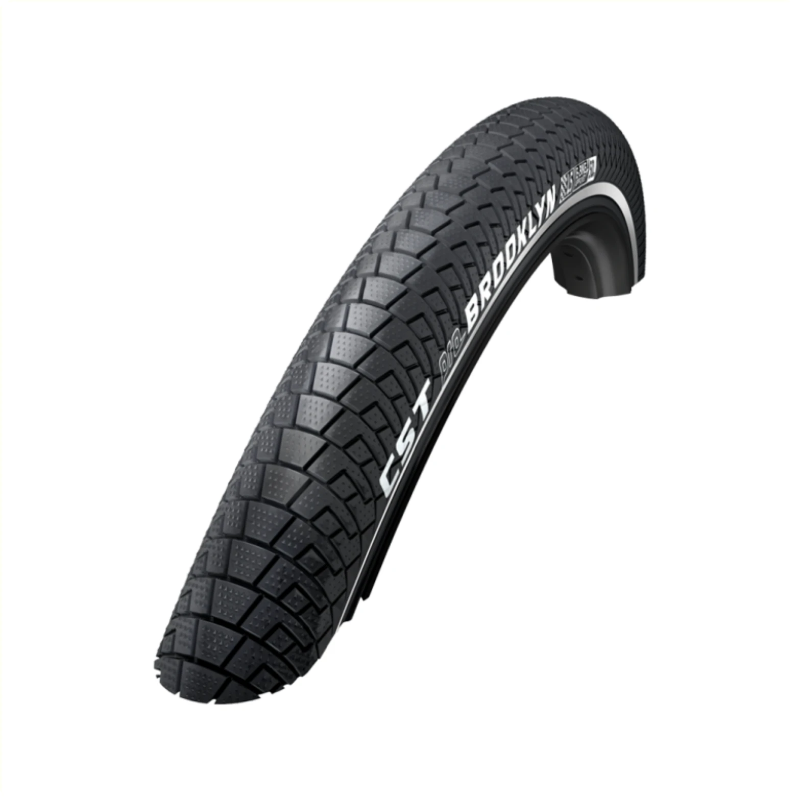 Buitenband: CST Brooklyn Pro (2mm anti-lek) Kleur: zwart met reflectie Maat: 28x2.00, ETRTO 50-622 belastbaar tot 175 Kg - Ebike approved tot 25km/h - AE-trading