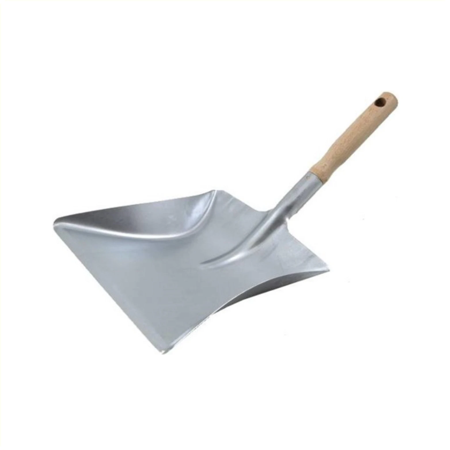 Stofblik verzinkt met houten steel.. - AE-trading
