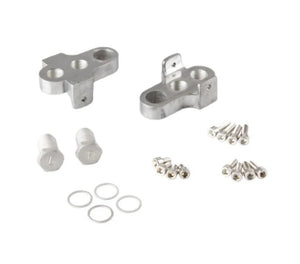Mirage crankverkorter aluminium T6, inclusief RVS bouten, zilver (hangverpakking) - AE-trading