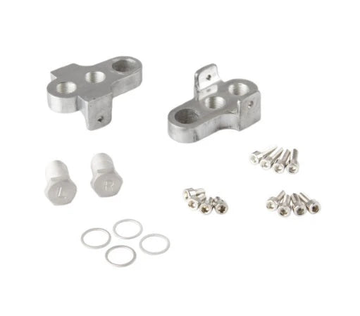 Mirage crankverkorter aluminium T6, inclusief RVS bouten, zilver (hangverpakking) - AE-trading