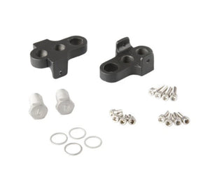 Mirage crankverkorter aluminium T6, inclusief RVS bouten, zwart (hangverpakking) - AE-trading