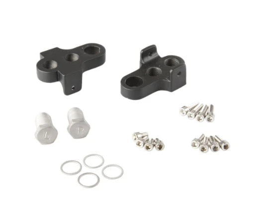 Mirage crankverkorter aluminium T6, inclusief RVS bouten, zwart (hangverpakking) - AE-trading